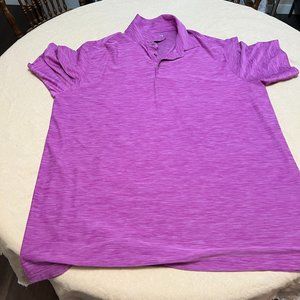 Men’s Roundtree and Yorke Performance purple/pink Collared Polo Shirt 2xlt